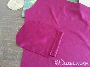 Ansicht Tasche und Leistenstreifen angenäht
