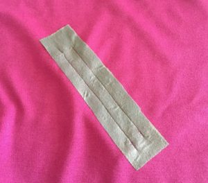 Leiste, Taschenbeutel angenäht Ansicht von der Rückseite