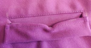 Taschenbeutel knappkantig annähen