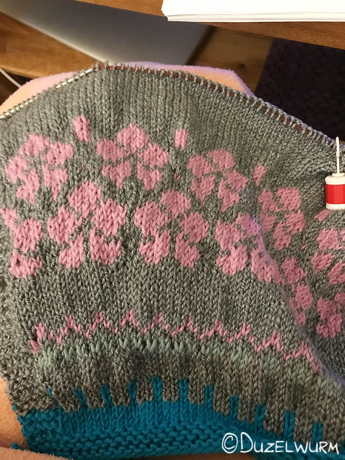 Fertige Fair Isle Musterteil