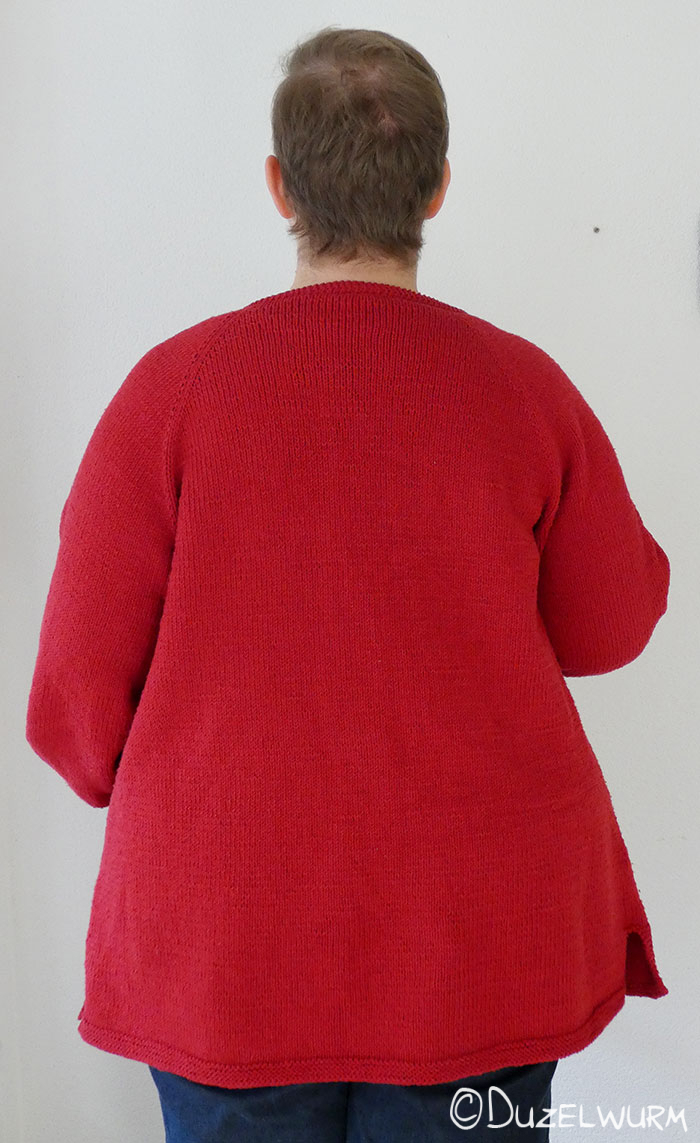 Fertiger Cardigan Rückseite